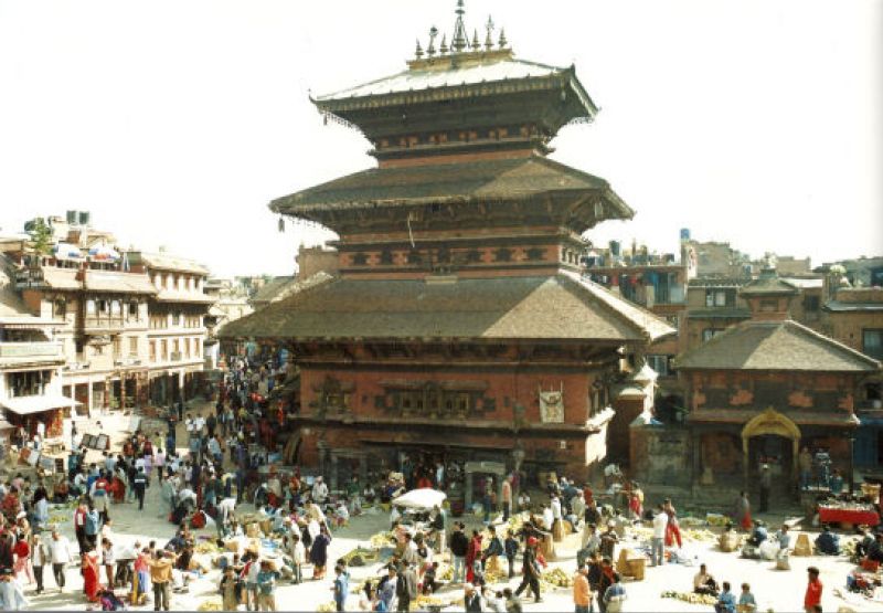 Tempel u.Markttreiben in Bhaktapur - Lichterfest